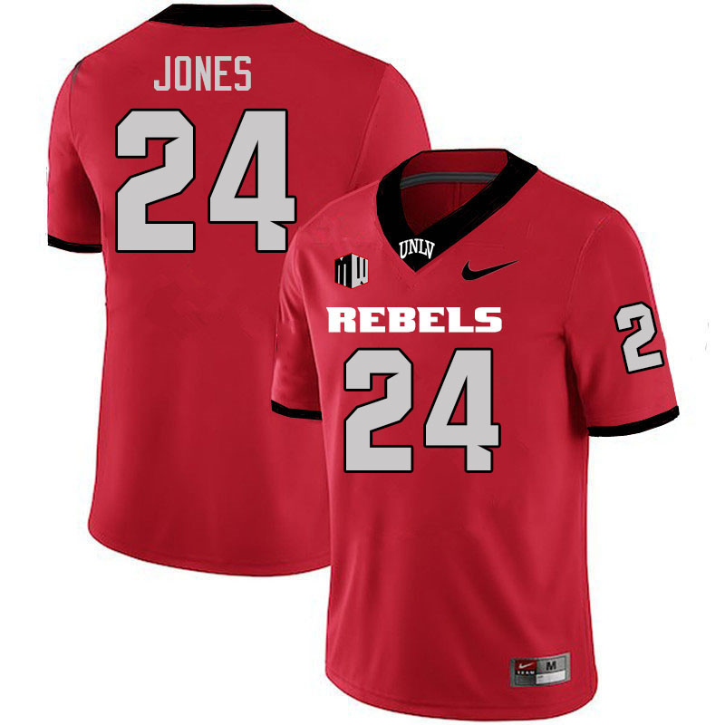 Men #24 Darrien Jones UNLV Rebels College Football Jerseys Stitched-Scarlet